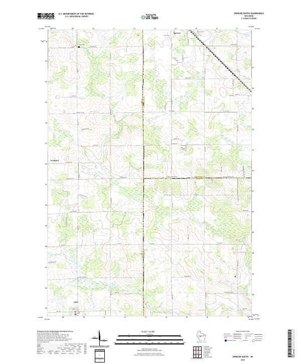 USGS Topographic Map – Spencer South