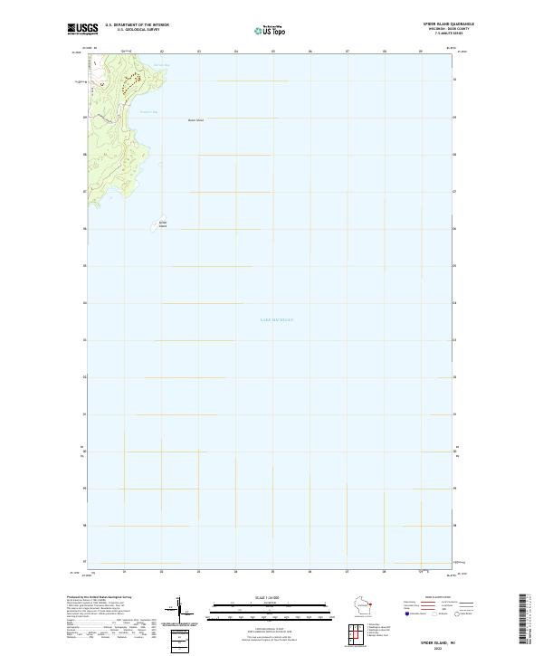 USGS Topographic Map – Spider Island