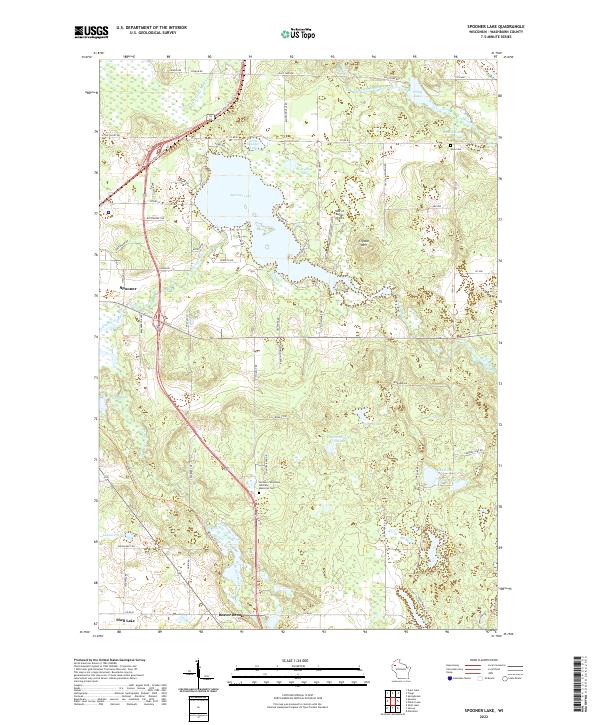 USGS Topographic Map – Spooner Lake