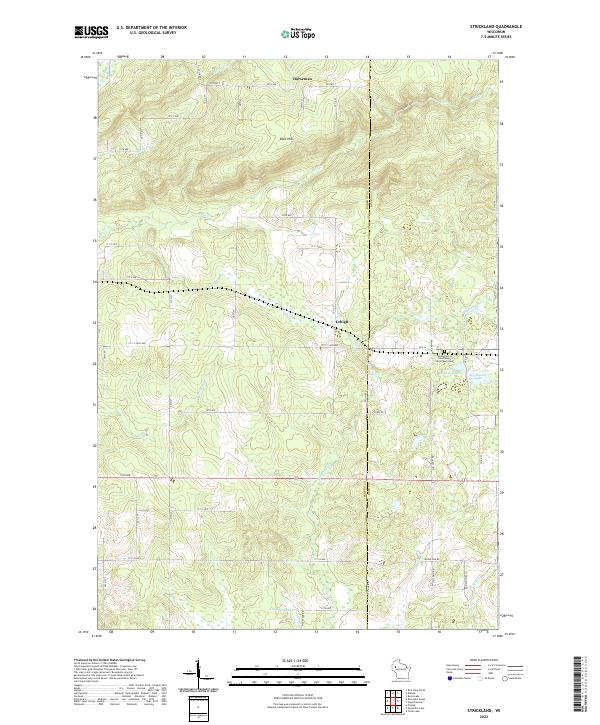 USGS Topographic Map – Strickland