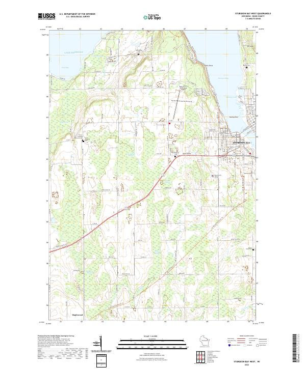 USGS Topographic Map – Sturgeon Bay West