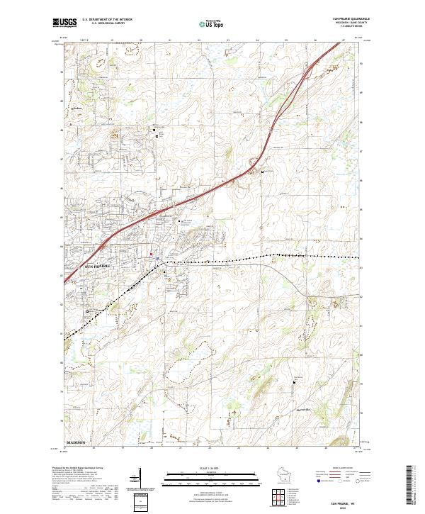 USGS Topographic Map – Sun Prairie