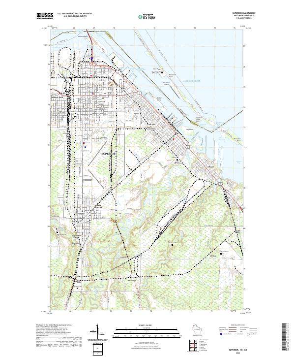USGS Topographic Map – Superior