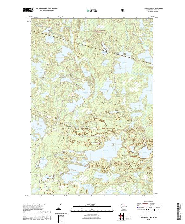USGS Topographic Map – Tenderfoot Lake