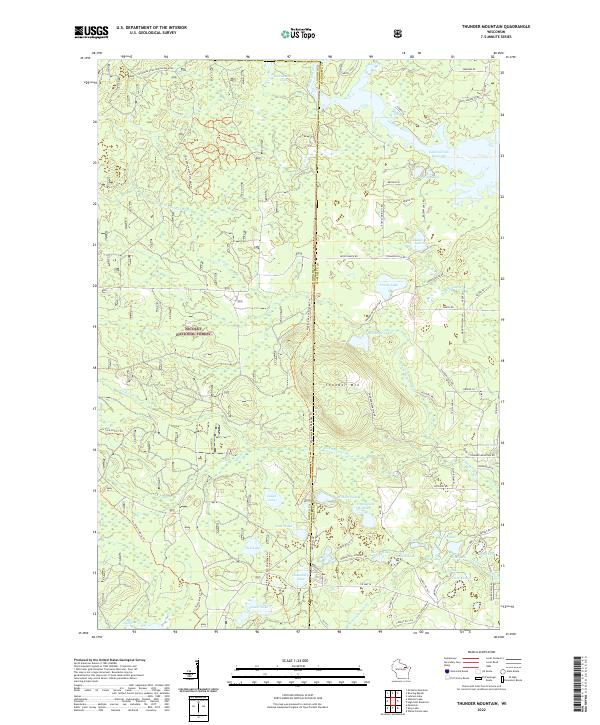 USGS Topographic Map – Thunder Mountain