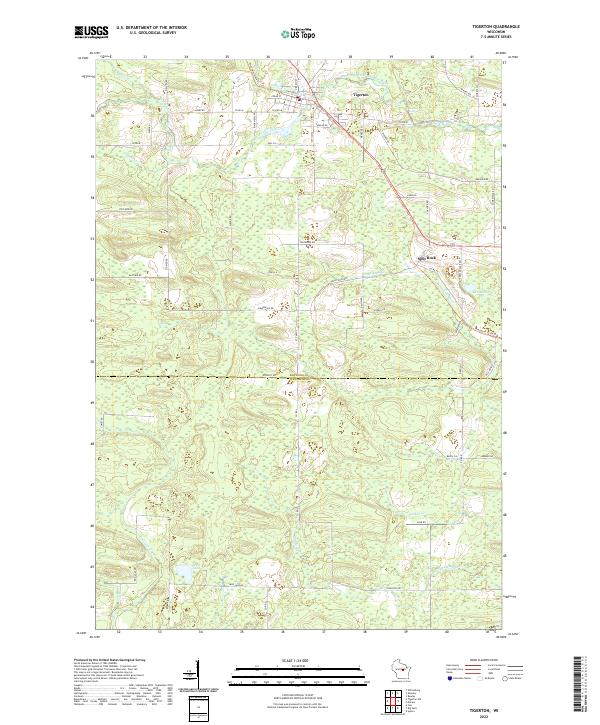 USGS Topographic Map – Tigerton
