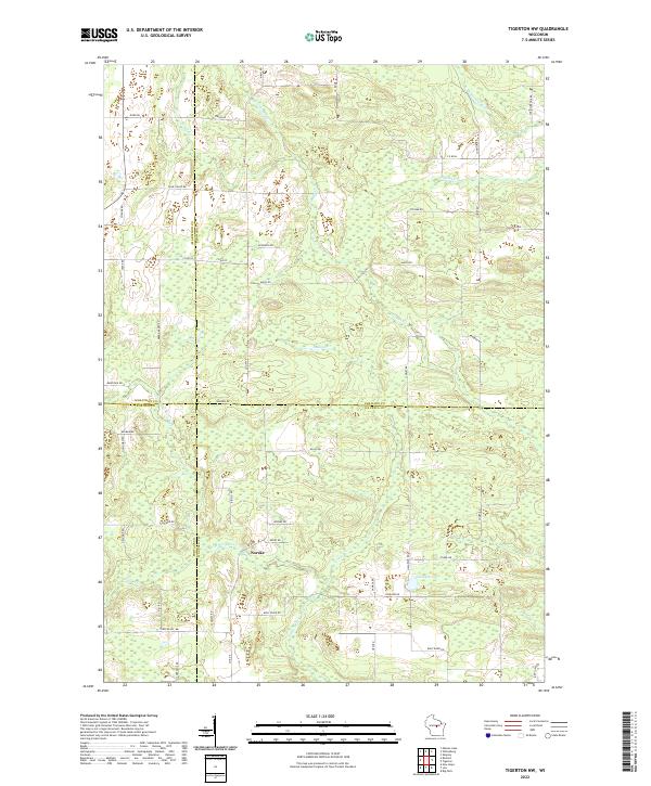 USGS Topographic Map – Tigerton NW