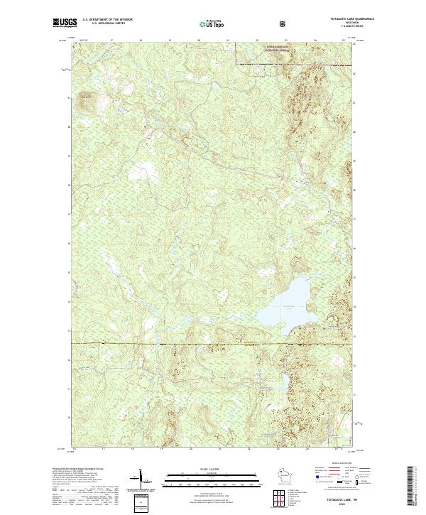 USGS Topographic Map – Totagatic Lake
