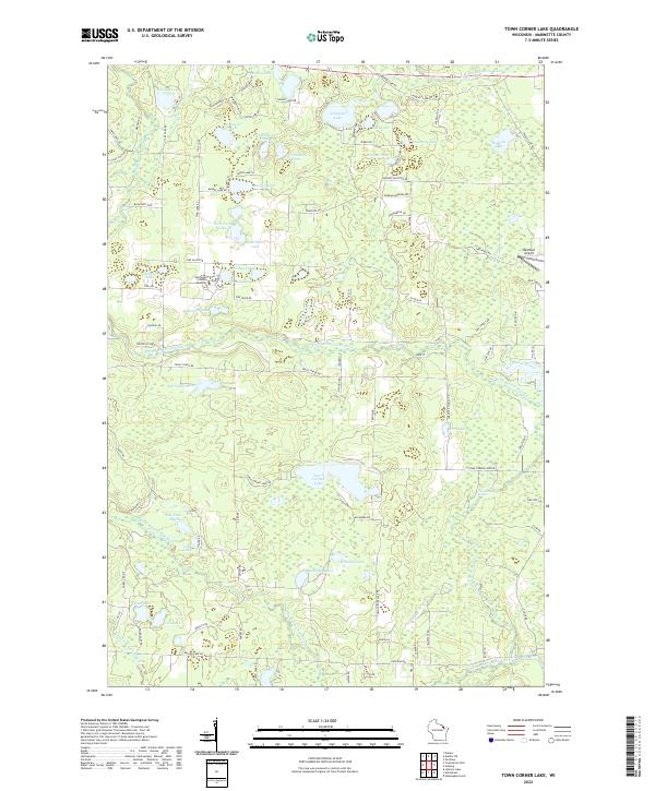 USGS Topographic Map – Town Corner Lake