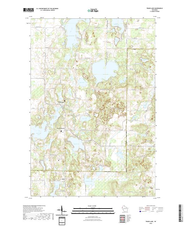 USGS Topographic Map – Trade Lake
