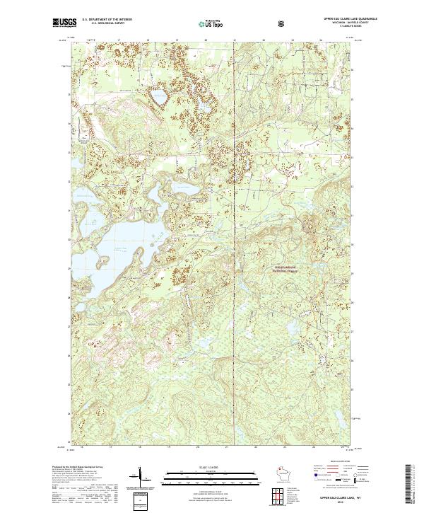 USGS Topographic Map – Upper Eau Claire Lake