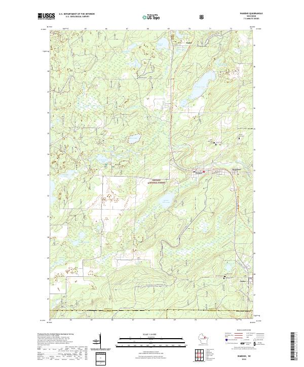 USGS Topographic Map – Wabeno
