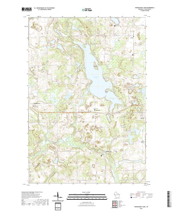 USGS Topographic Map – Wapogasset Lake