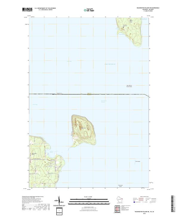 USGS Topographic Map – Washington Island NE