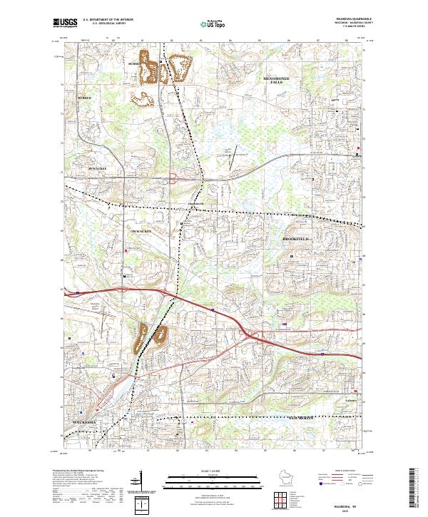 USGS Topographic Map – Waukesha