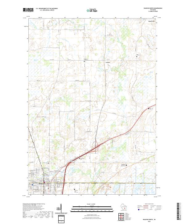 USGS Topographic Map – Waupun North