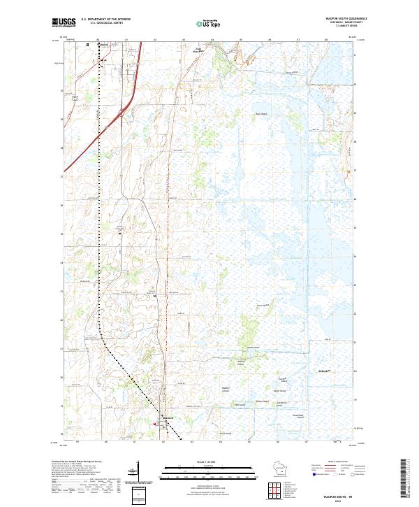 USGS Topographic Map – Waupun South