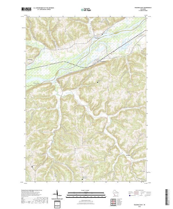 USGS Topographic Map – Wauzeka East