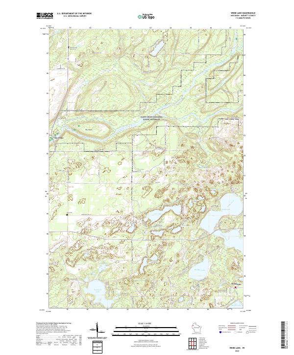 USGS Topographic Map – Webb Lake