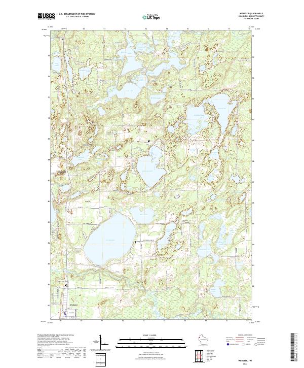 USGS Topographic Map – Webster