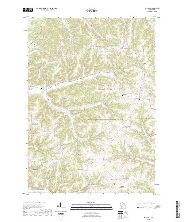 USGS Topographic Map – West Lima