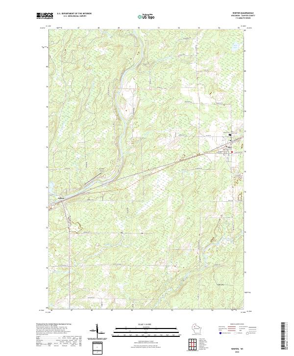 USGS Topographic Map – Winter