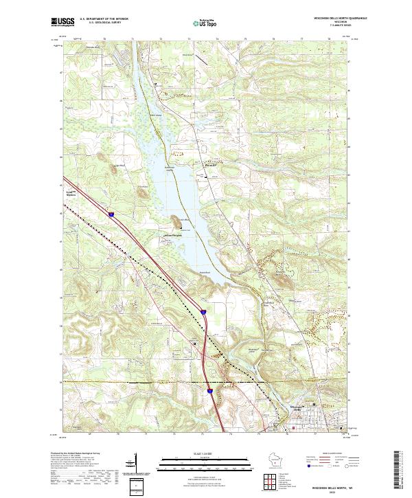 USGS Topographic Map – Wisconsin Dells North
