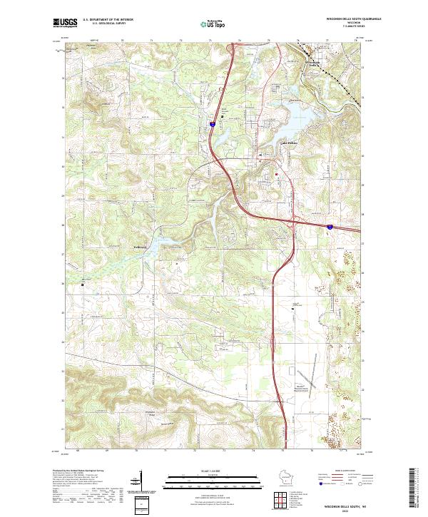 USGS Topographic Map – Wisconsin Dells South