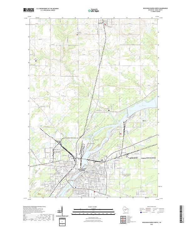 USGS Topographic Map – Wisconsin Rapids North