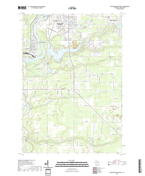 USGS Topographic Map – Wisconsin Rapids South