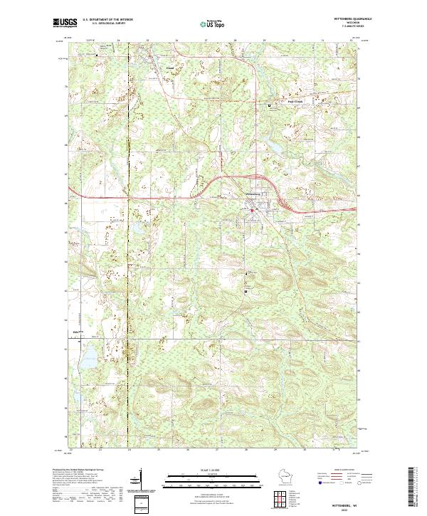USGS Topographic Map – Wittenberg