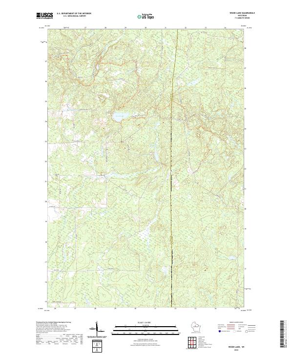 USGS Topographic Map – Wood Lake
