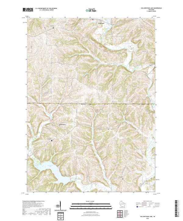 USGS Topographic Map – Yellowstone Lake