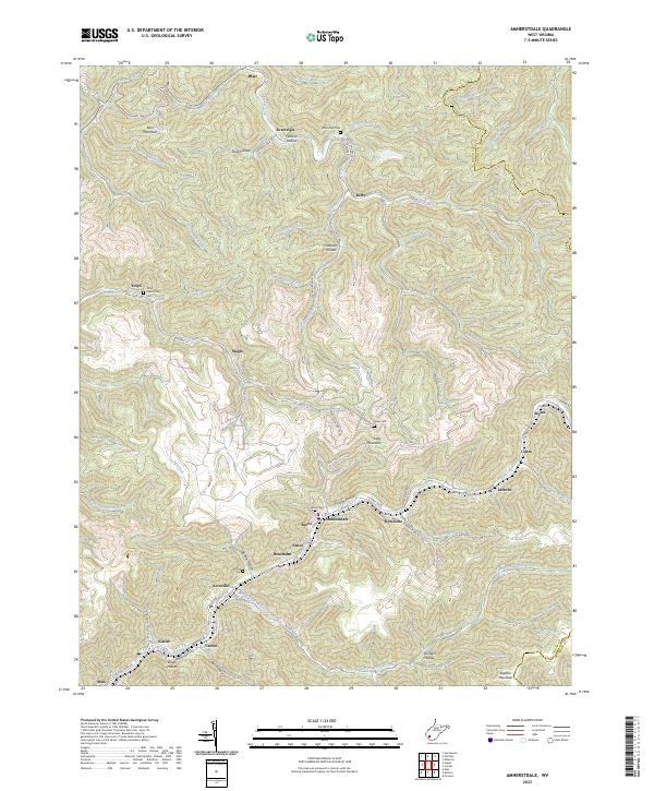 USGS Topographic Map – Amherstdale