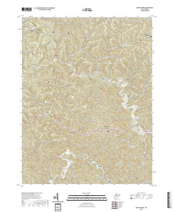 USGS Topographic Map – Arnoldsburg