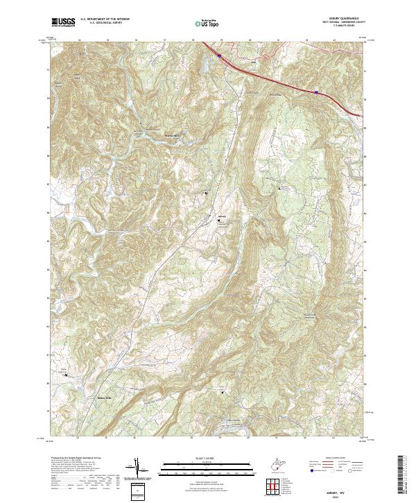 USGS Topographic Map – Asbury