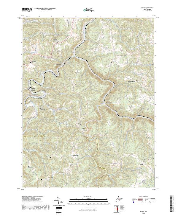 USGS Topographic Map – Audra