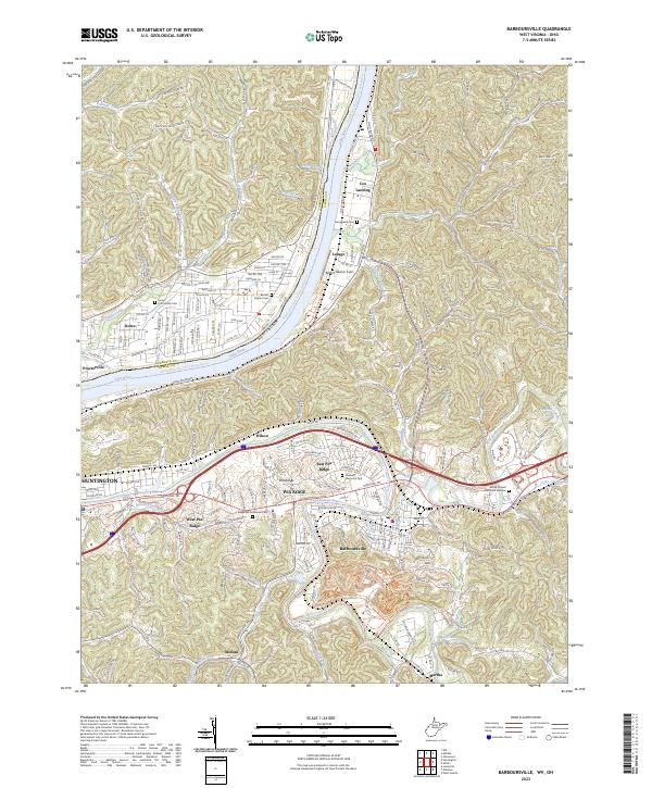 USGS Topographic Map – Barboursville