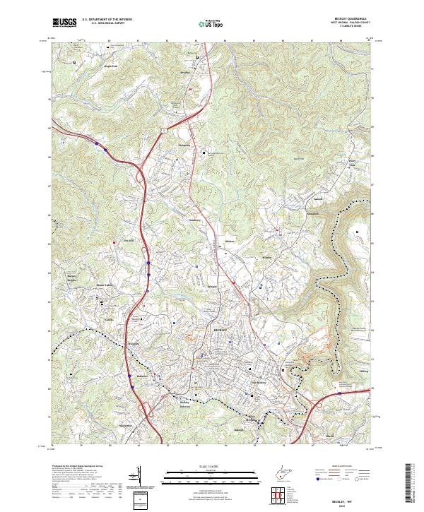 USGS Topographic Map – Beckley