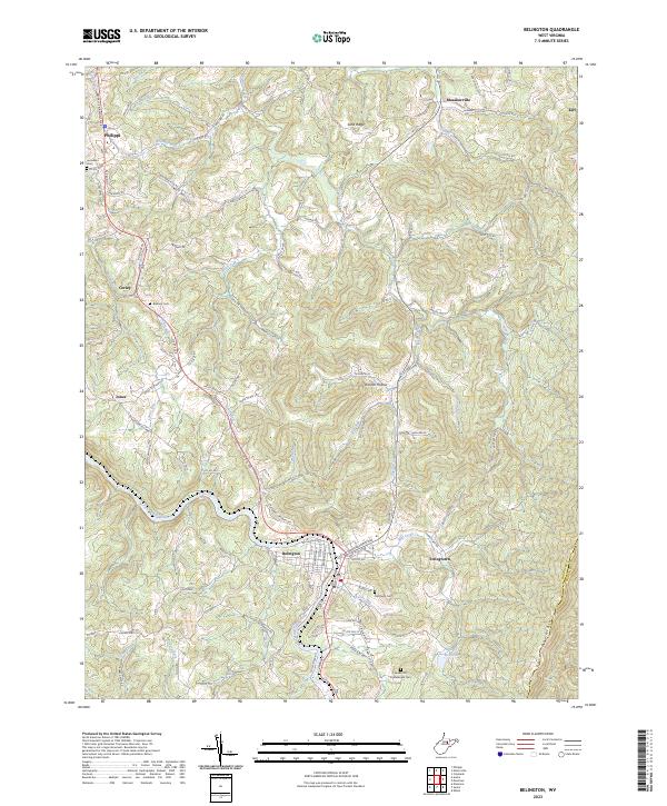 USGS Topographic Map – Belington