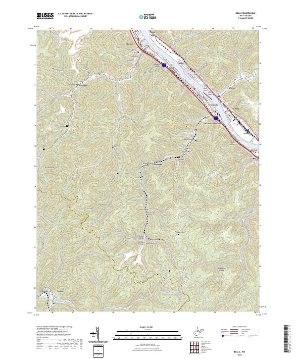 USGS Topographic Map – Belle