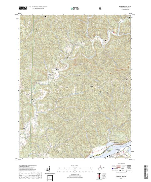 USGS Topographic Map – Belmont
