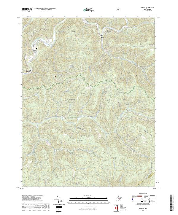 USGS Topographic Map – Bergoo