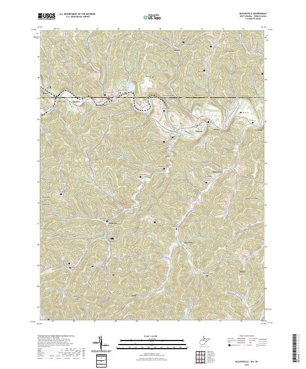 USGS Topographic Map – Blacksville