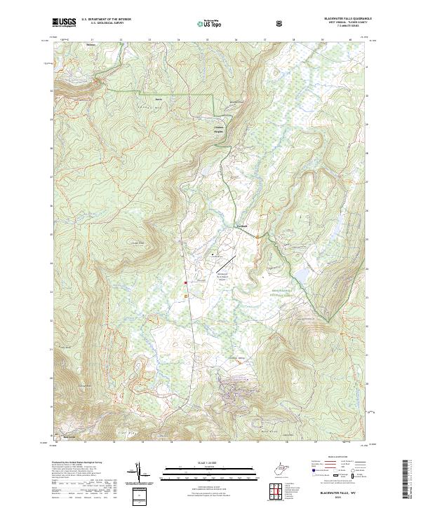 USGS Topographic Map – Blackwater Falls