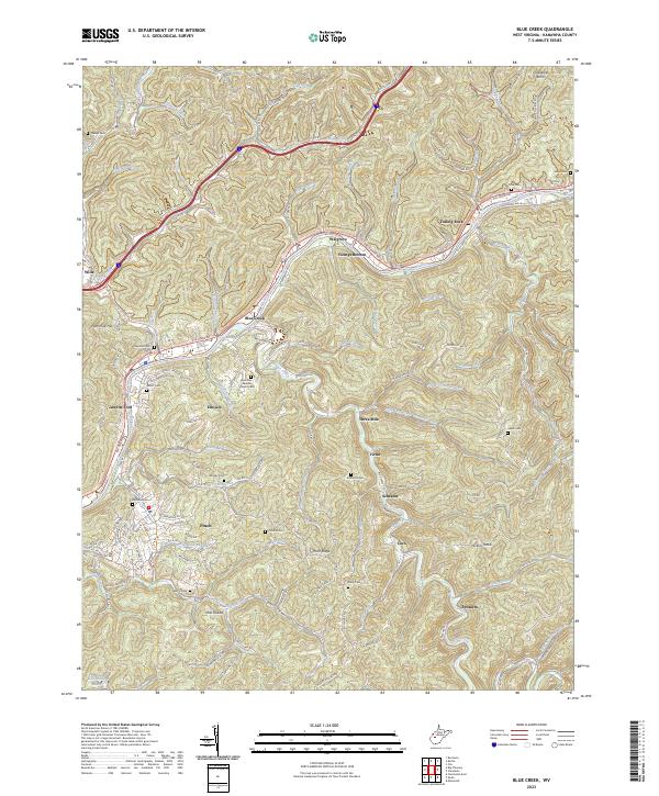 USGS Topographic Map – Blue Creek