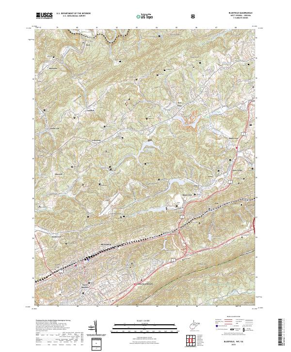 USGS Topographic Map – Bluefield