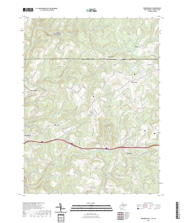 USGS Topographic Map – Brandonville