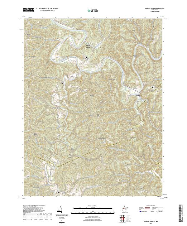 USGS Topographic Map – Burning Springs