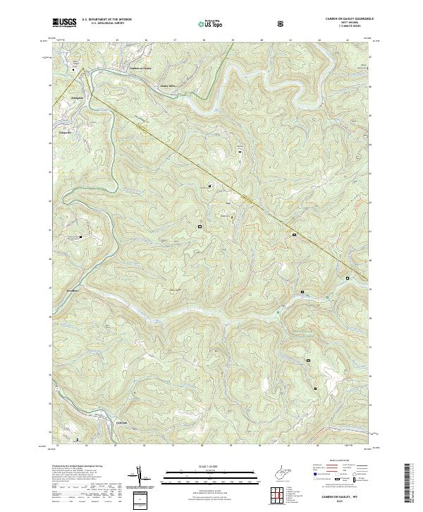 USGS Topographic Map – Camden On Gauley